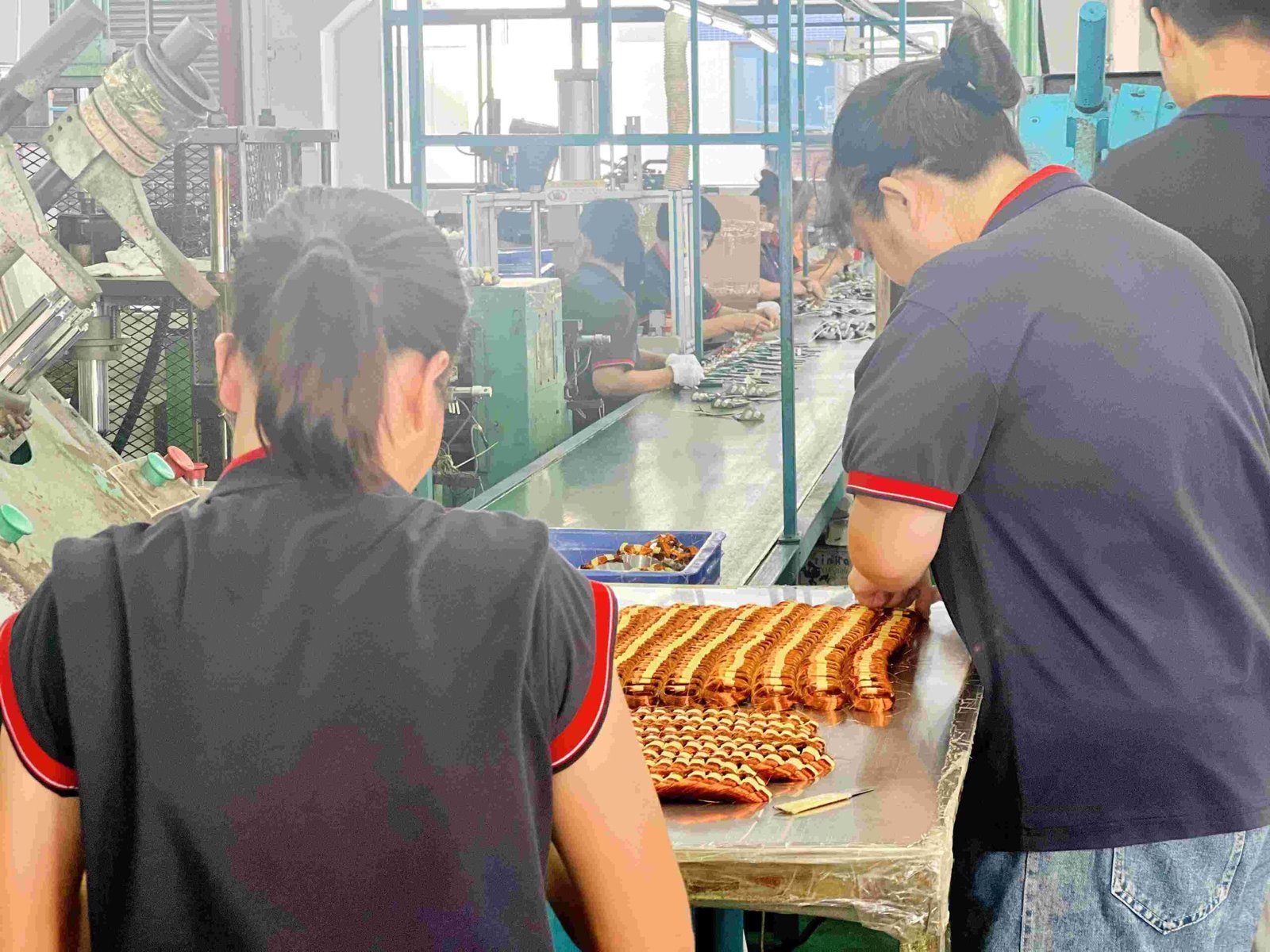 Ventilation fan factory assembly line