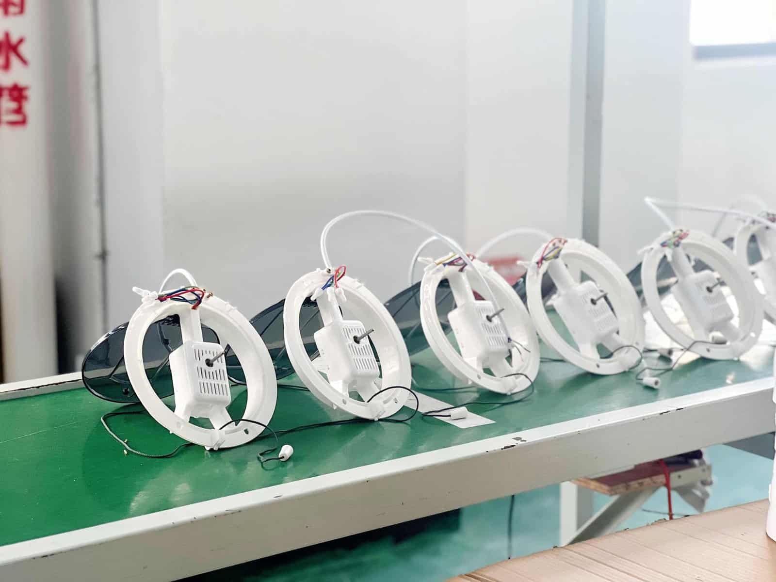 Strict quality control testing at ventilation fan factory