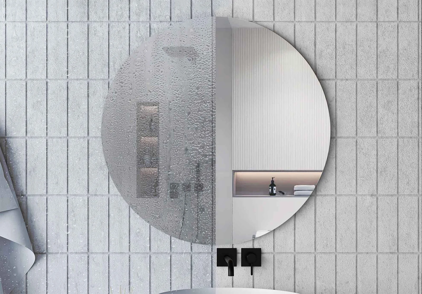 Intelligent bathroom exhaust fan with automatic humidity sensor for smart moisture control.